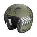 SCORPION casque jet BELFAST EVO NEVADA moto scooter Vert mat Argent