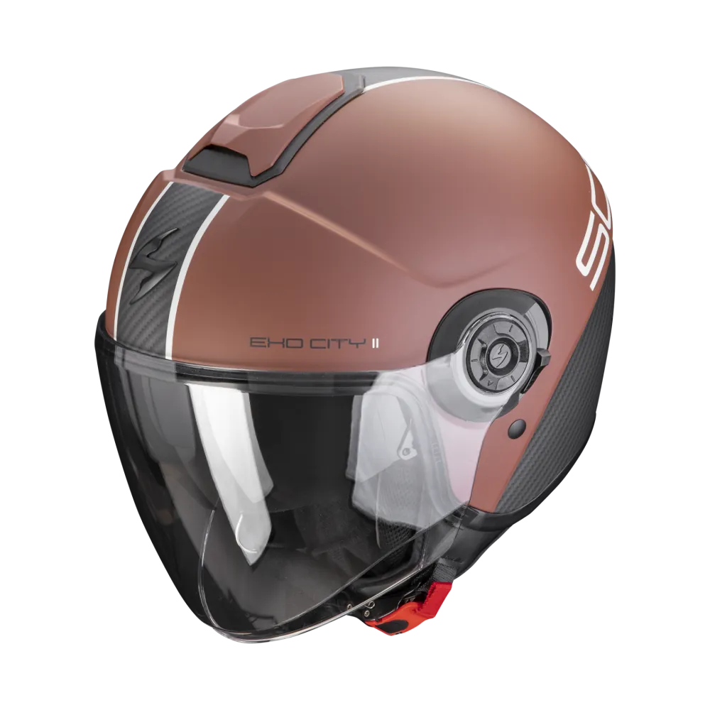 scorpion-casque-jet-exo-city-ii-carbo-moto-scooter-marron-fonce-noir