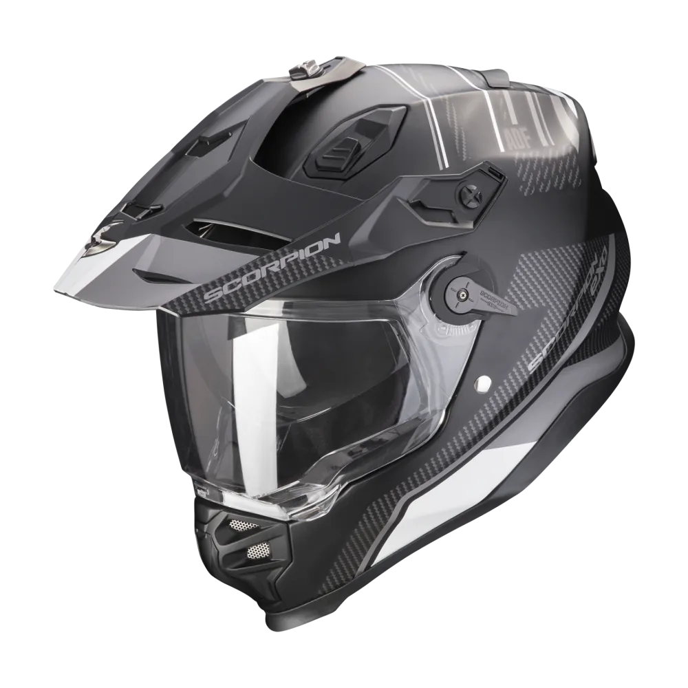 SCORPION casque cross ADF-9000 AIR DESERT moto scooter Noir mat Argent