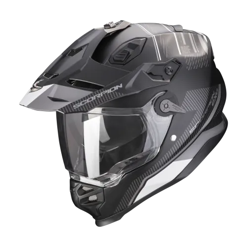SCORPION casque cross ADF-9000 AIR DESERT moto scooter Noir mat Argent