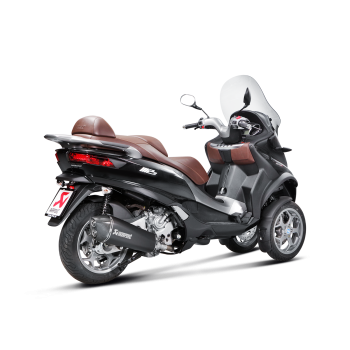 AKRAPOVIC Piaggio MP3 500 & 500 LT 2008 2016 pot d'échappement INOX NOIR SLIP-ON 1811-2576