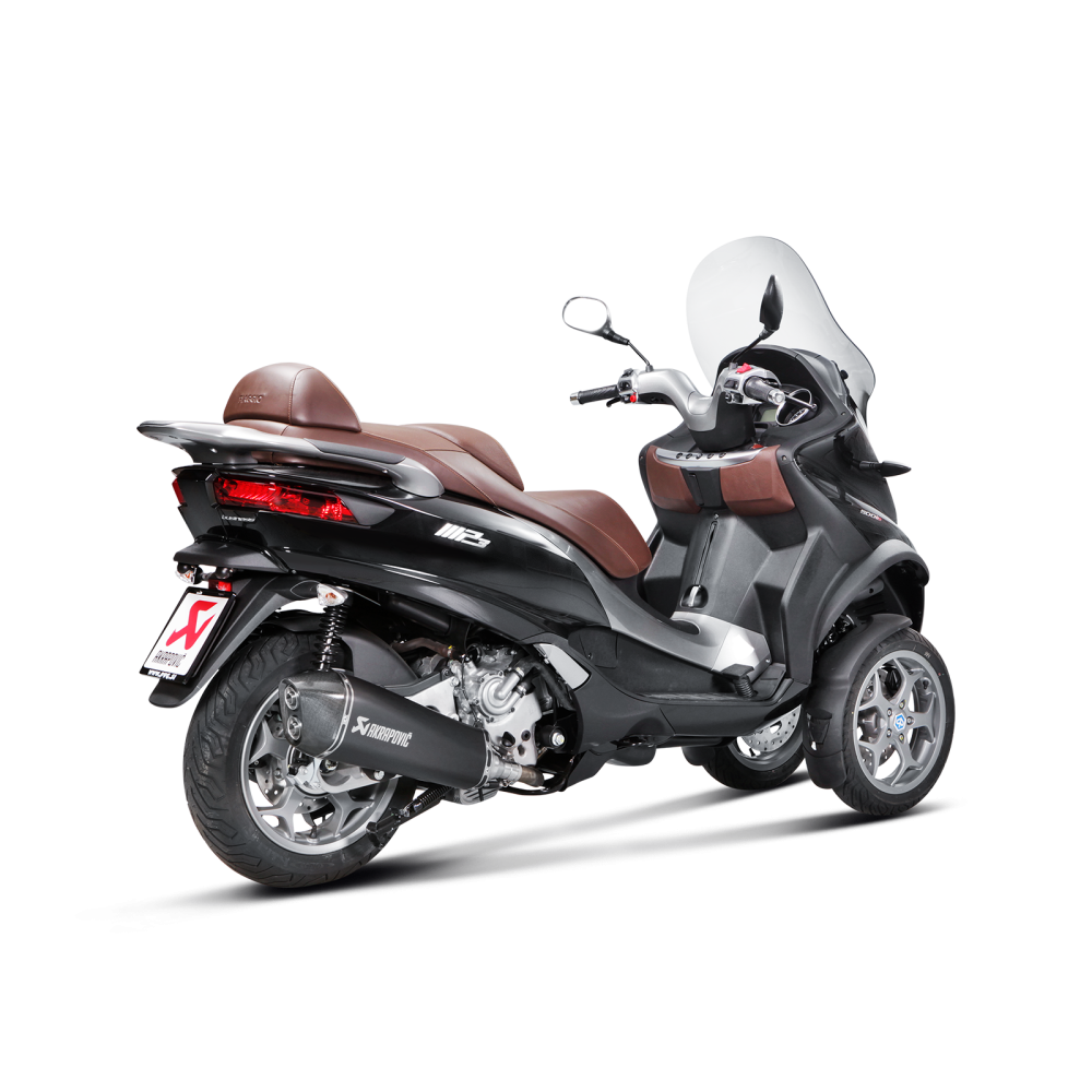 AKRAPOVIC Piaggio MP3 500 & 500 LT 2008 2016 pot d'échappement INOX NOIR SLIP-ON 1811-2576