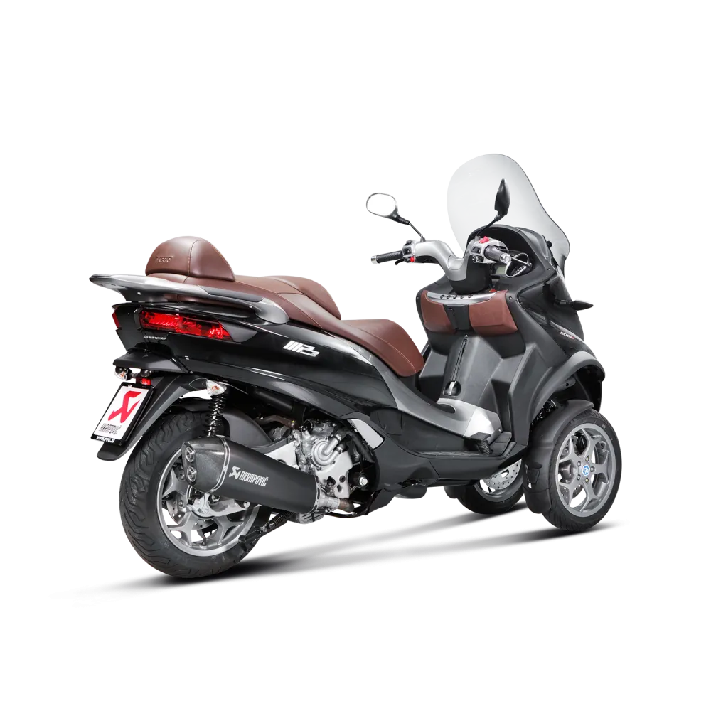 AKRAPOVIC Piaggio MP3 500 & 500 LT 2008 2016 pot d'échappement INOX NOIR SLIP-ON 1811-2576