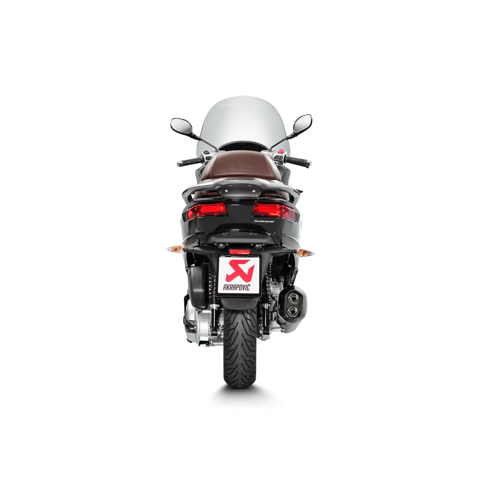 AKRAPOVIC Piaggio MP3 500 & 500 LT 2008 2016 pot d'échappement INOX NOIR SLIP-ON 1811-2576