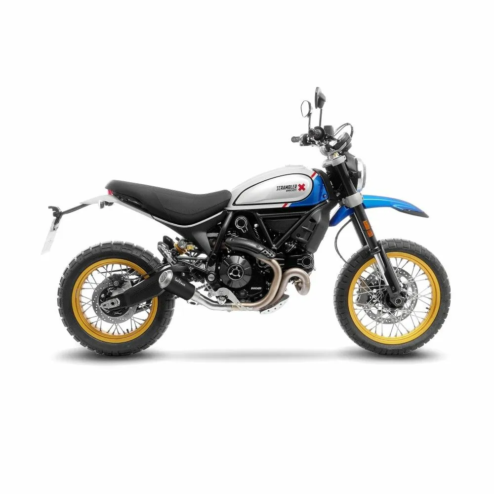 LEOVINCE DUCATI SCRAMBLER 800 DESERT SLED / 2021 2022 LV-10 INOX BLACK RACING silencer exhaust Not Approved 15254B