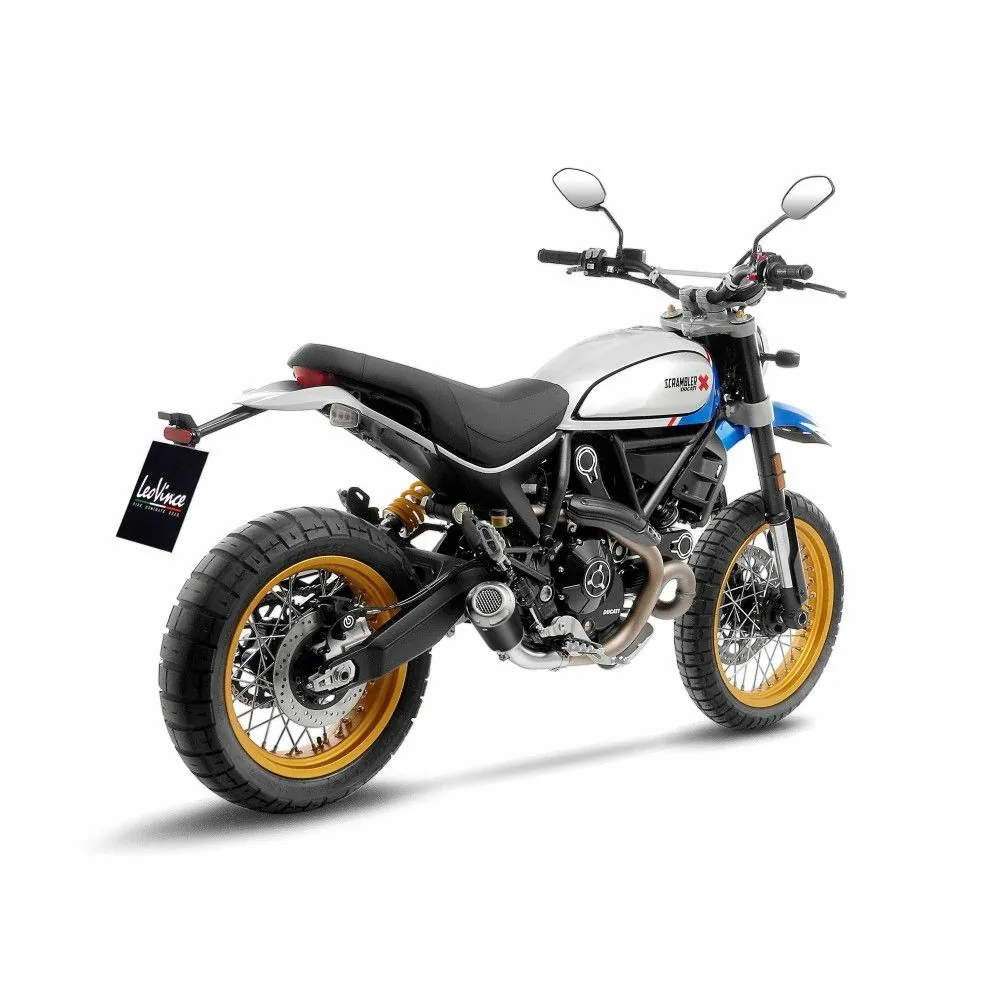 LEOVINCE DUCATI SCRAMBLER 800 DESERT SLED / 2021 2022 LV-10 INOX BLACK RACING pot échappement NON HOM 15254B