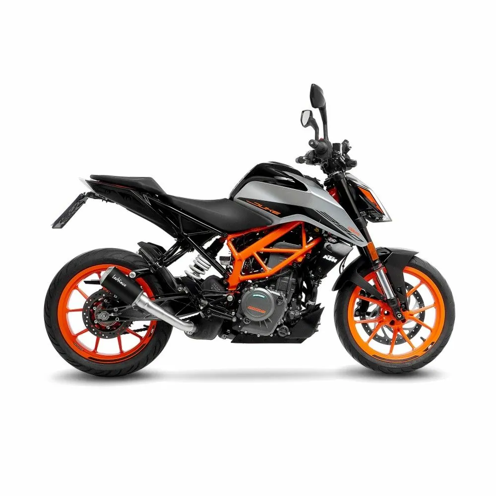 LEOVINCE KTM DUKE 125 / 390 / 2021 2022 LV-10 INOX BLACK pot échappement NON HOM 15249B
