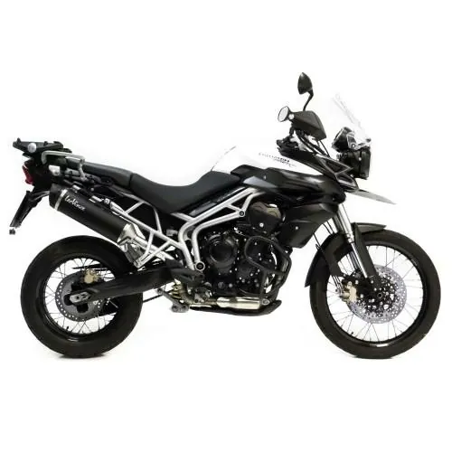 LEOVINCE TRIUMPH TIGER 800 XC / XCA / XCX / XR / XRX / 2011 2016 NERO INOX pot d'échappement HOM CE 14006