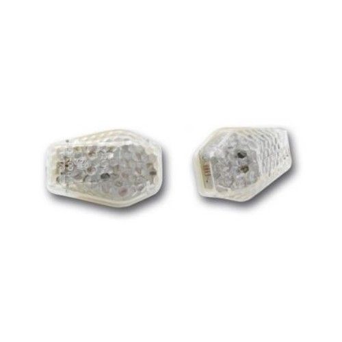 ERMAX white front indicators with LED E11 approved for KAWASAKI motorcycles N°33K