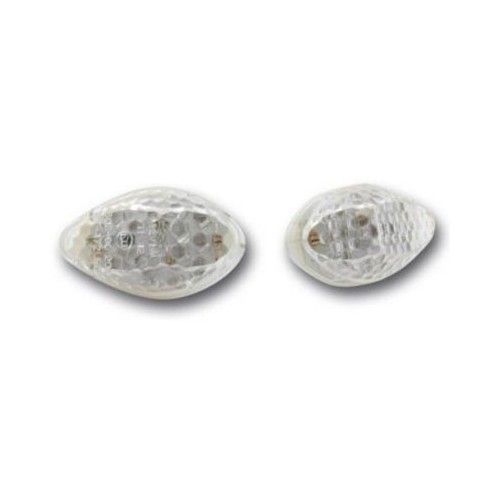 ERMAX white front indicators with LED E11 approved for HONDA motorcycles N°34H