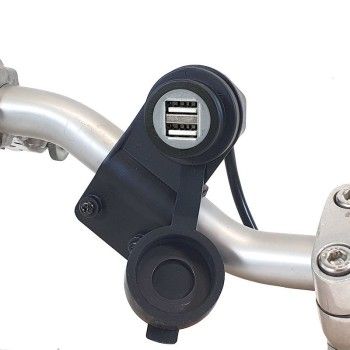 Double connexion USB Moto - 12V 1Ah & 2.1 Ah - avec profondimètre de profil  motor24