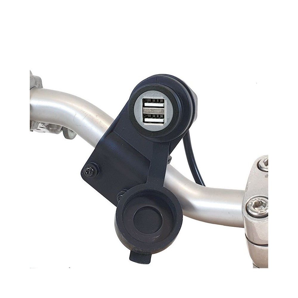 CHAFT double port USB pour guidon moto scooter - IN791