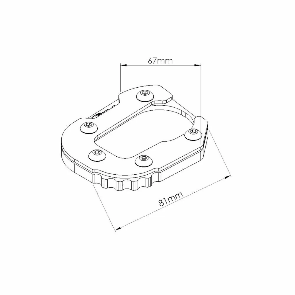 PUIG kickstand Extension BMW F750GS / F800GS / F850GS / 2018 2026 - 20194