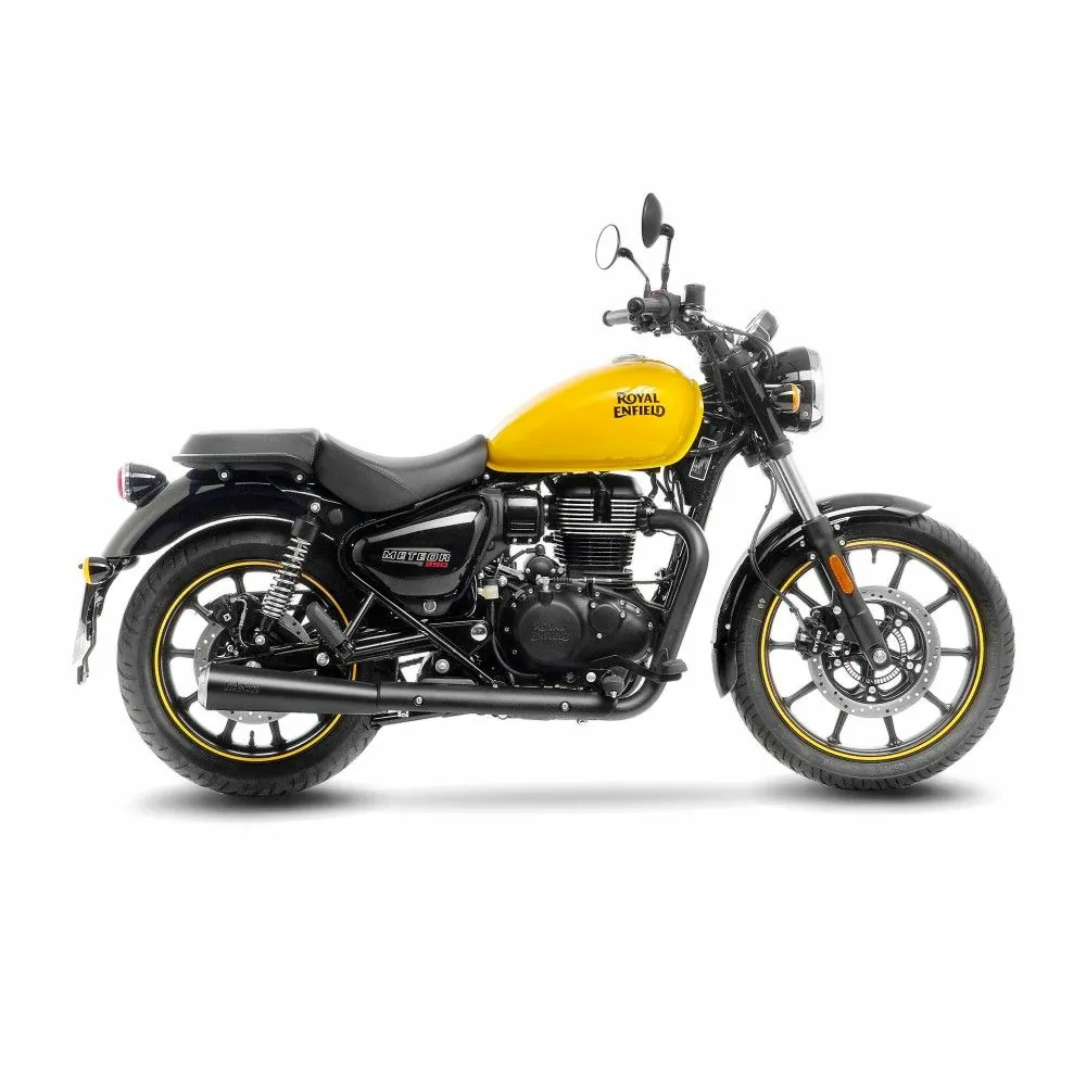LEOVINCE ROYAL ENFIELD CLASSIC 350 / METEOR 350 / 2021 2023 CLASSIC RACER BLACK  vintage silencer EURO5 15008B
