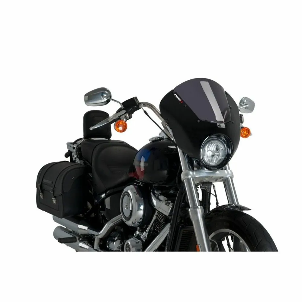 PUIG ANARCHY DARK NIGHT semi-carénage HARLEY DAVIDSON SOFTAIL LOW RIDER FXLR / 2018 2020 ref 21096