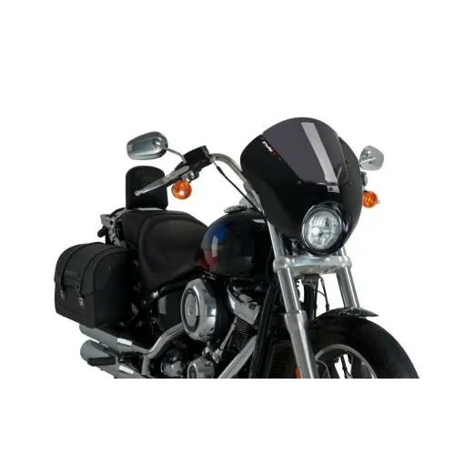 PUIG ANARCHY DARK NIGHT semi-carénage HARLEY DAVIDSON SOFTAIL LOW RIDER FXLR / 2018 2020 ref 21096