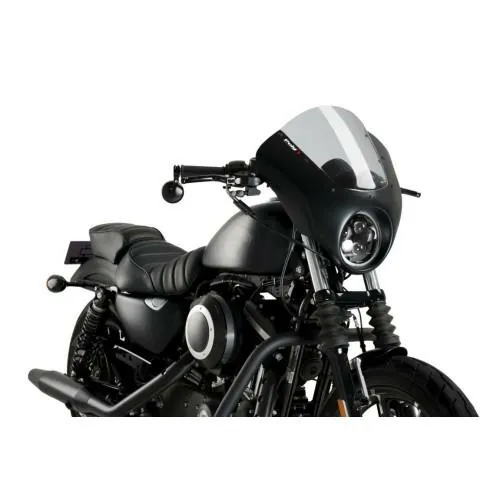 PUIG ANARCHY DARK NIGHT semi-carénage HARLEY DAVIDSON SPORTSTER 883 IRON XL883N / 2009 2022 ref 21097