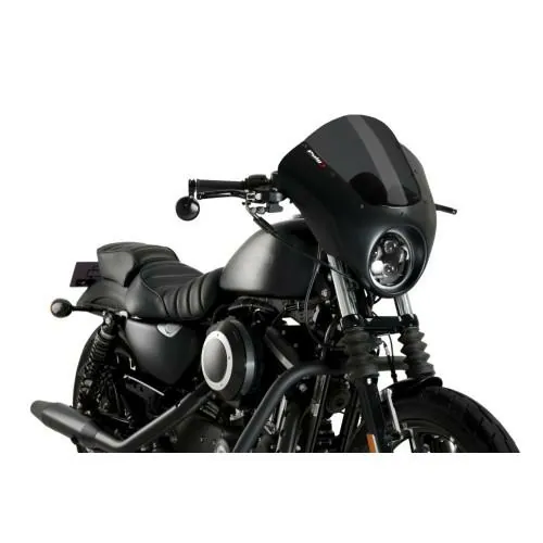 PUIG ANARCHY DARK NIGHT semi-fairing HARLEY DAVIDSON SPORTSTER 883 IRON XL883N / 2009 2022 - 21097
