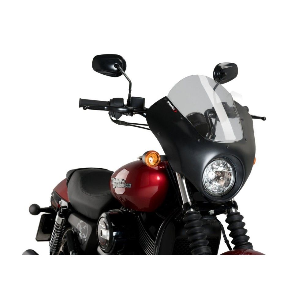 Semi-Carenage Puig Dark Night Fumé - Pour Harley Davidson Street Bob FXBB 2021-2022