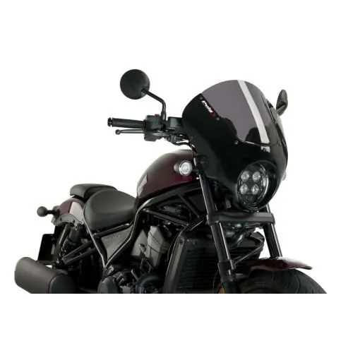 PUIG ANARCHY DARK NIGHT semi-carénage noir brillant HONDA CMX 1100 REBEL / DCT / 2021 2026 - 21104