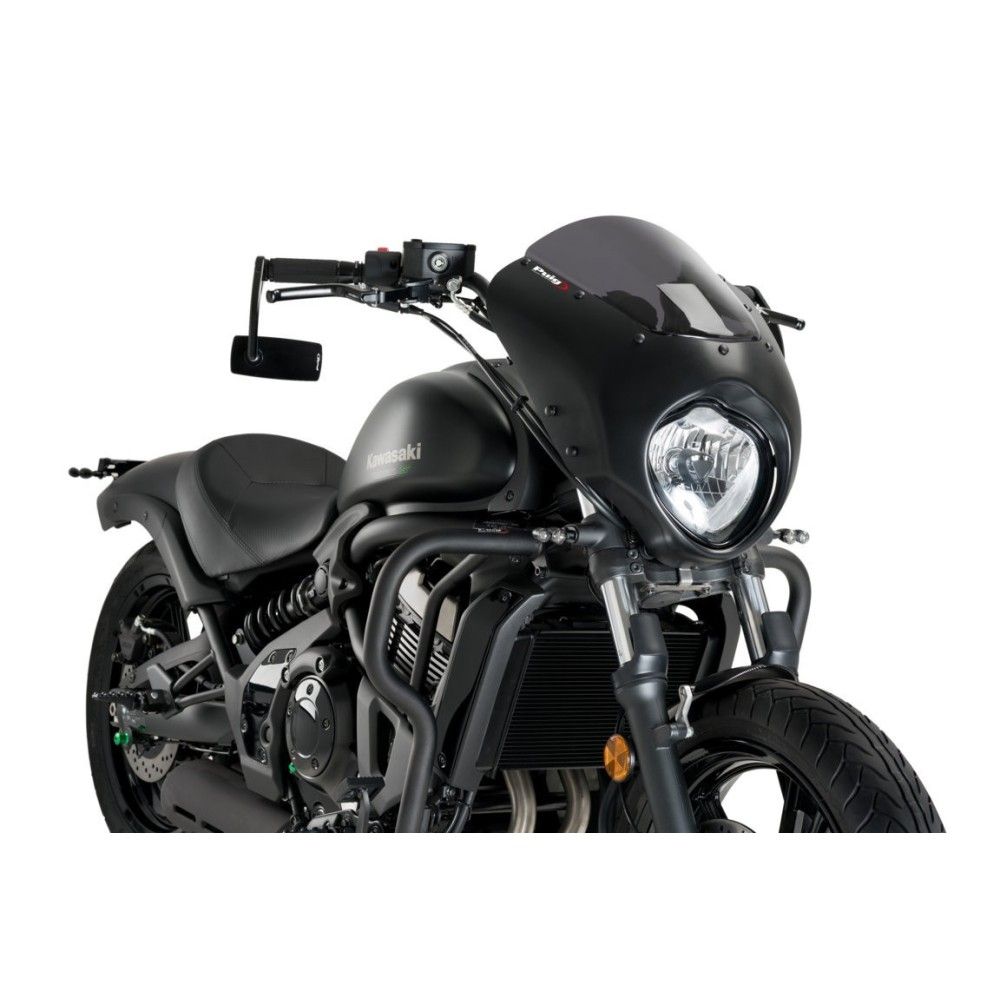 PUIG ANARCHY DARK NIGHT noir mat semi-carénage KAWASAKI VULCAN S / 2015 2025 ref 21108