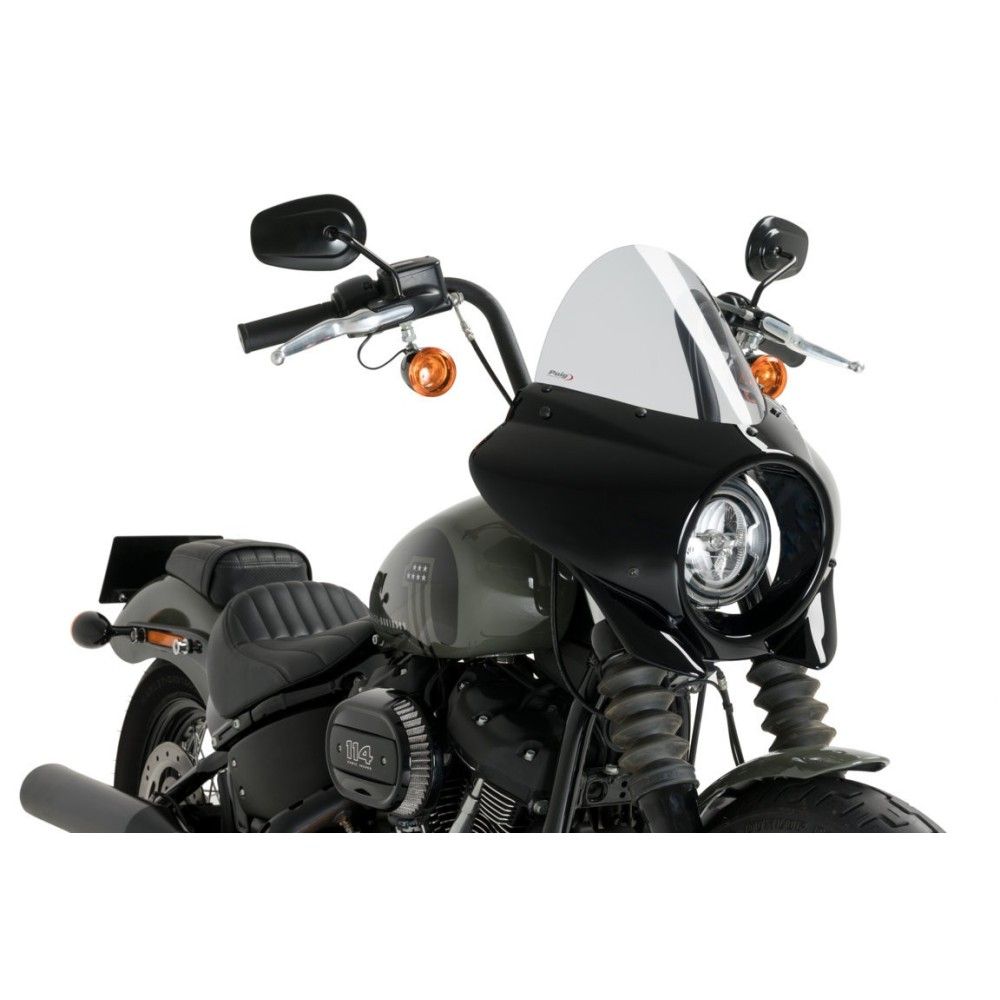 OSMARI Parabrezza Moto Anteriore Cupolino Copertura Gloss Nero/Nero Opaco Parabrezza per Ha&rley per Softail Breakout FXBRS FXBR 2018-2022