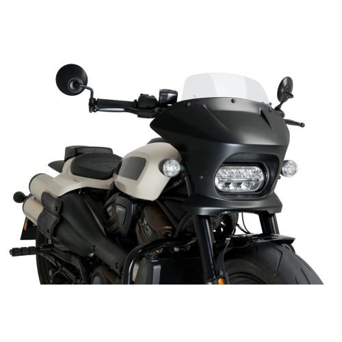 PUIG FURY TOURING semi-fairing matt black HARLEY DAVIDSON SPORTSTER S RH1250S / 2021 2024 - 21588