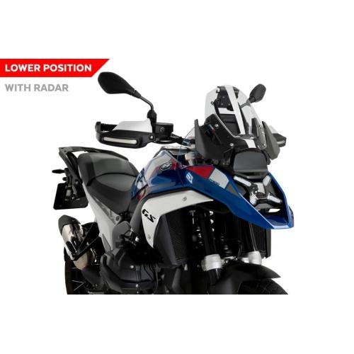 PUIG Bulle sport BMW R1300GS (avec radar) / TRIPLE BLACK / TROPHY / 2023 2025 ref 21794