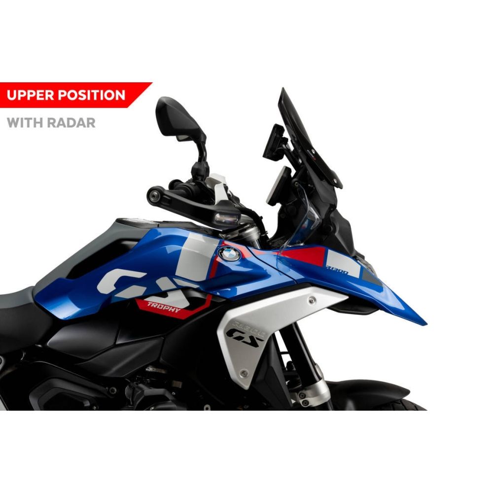 PUIG sport Screen BMW R1300GS (whit radar) / TRIPLE BLACK / TROPHY / 2023 2025 ref 21794