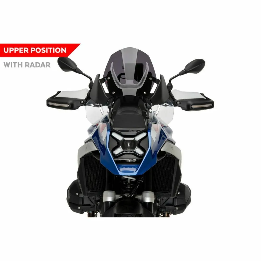 PUIG Bulle sport BMW R1300GS (avec radar) / TRIPLE BLACK / TROPHY / 2023 2025 ref 21794