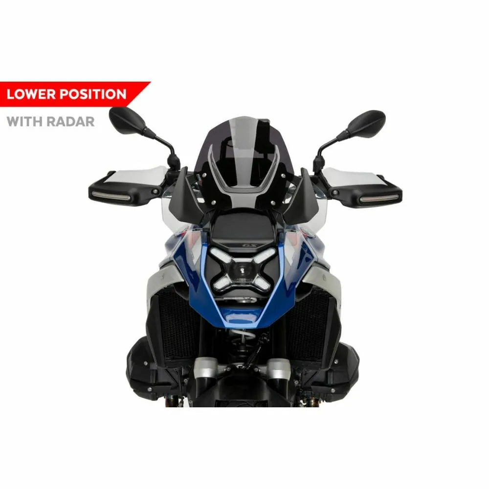 PUIG sport Screen BMW R 1300 GS (whit radar) / TRIPLE BLACK / TROPHY / 2023 2025 ref 21794