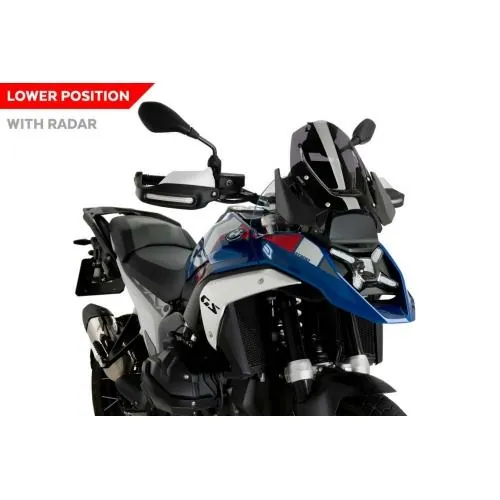 PUIG sport Screen BMW R1300GS (whit radar) / TRIPLE BLACK / TROPHY / 2023 2025 ref 21794