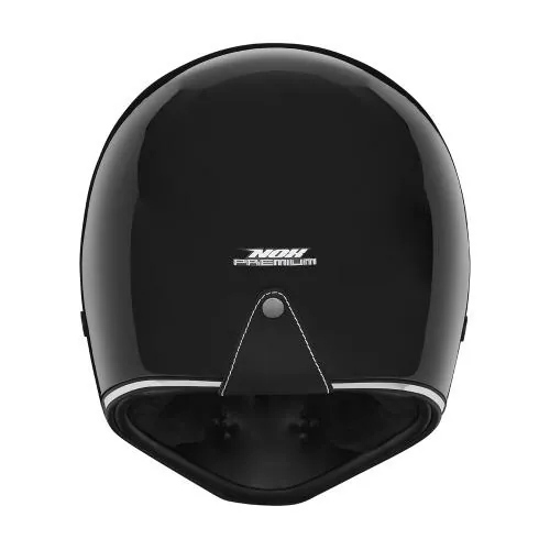 NOX casque intégral cross vintage moto scooter SEVENTY noir brillant