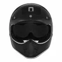 NOX casque intégral cross vintage moto scooter SEVENTY noir brillant