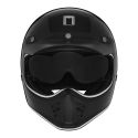 NOX motorcycle scooter cross vintage integral helmet SEVENTY gloss black