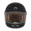 NOX motorcycle scooter vintage integral helmet REVENGE STROBE matt black / titanium