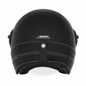 NOX vintage jet helmet moto scooter HERITAGE LEATHER matte black / black leather