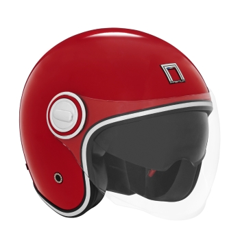 NOX vintage jet helmet moto scooter HERITAGE red