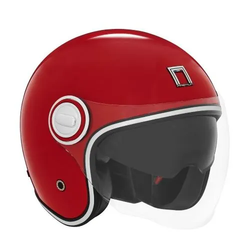 NOX casque jet vintage moto scooter HERITAGE rouge