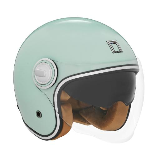NOX vintage jet helmet moto scooter HERITAGE sea green
