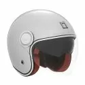 NOX casque jet vintage moto scooter HERITAGE argent
