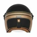 NOX casque jet vintage moto scooter HERITAGE LINE noir mat / or