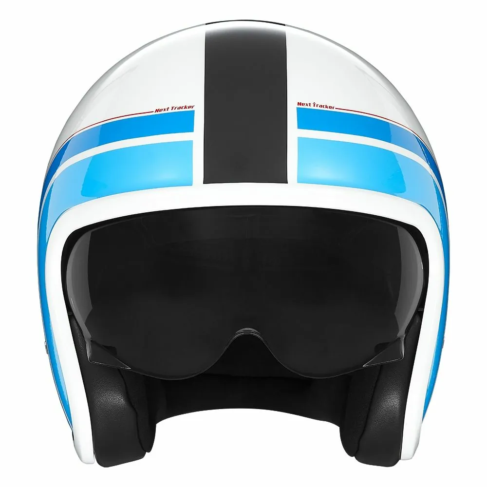 NOX vintage jet helmet moto scooter NEXT white / blue / red