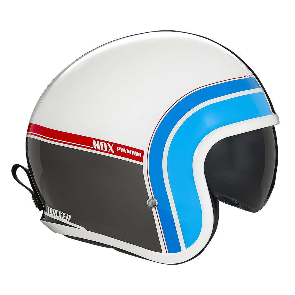 NOX vintage jet helmet moto scooter NEXT white / blue / red