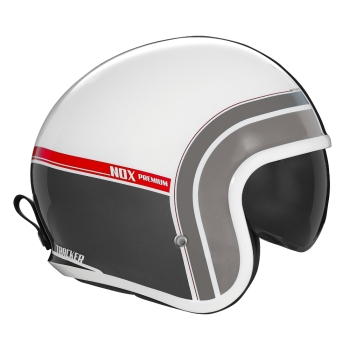 NOX vintage jet helmet moto scooter NEXT white / red