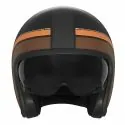NOX casque jet vintage moto scooter NEXT TRACKER noir mat / rouille