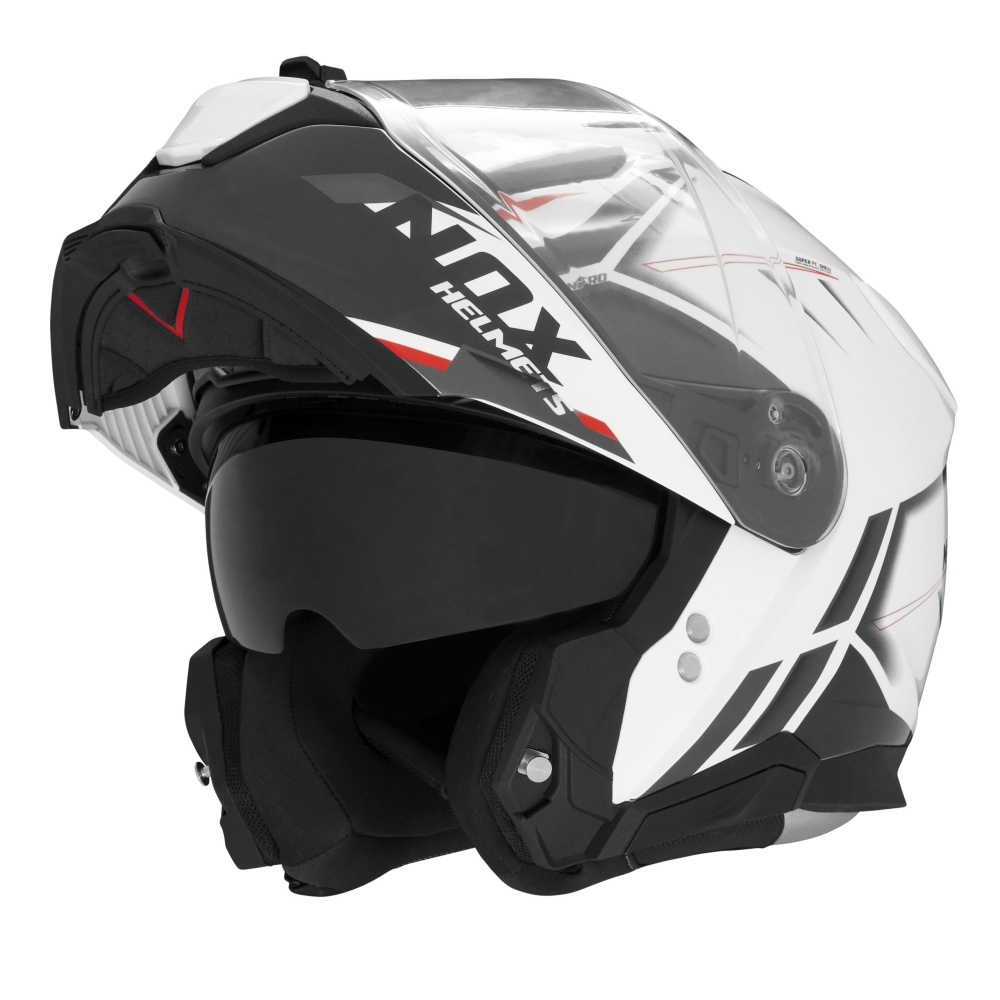 NOX casque modulable moto scooter N967 SYNCHRO Blanc / Rouge