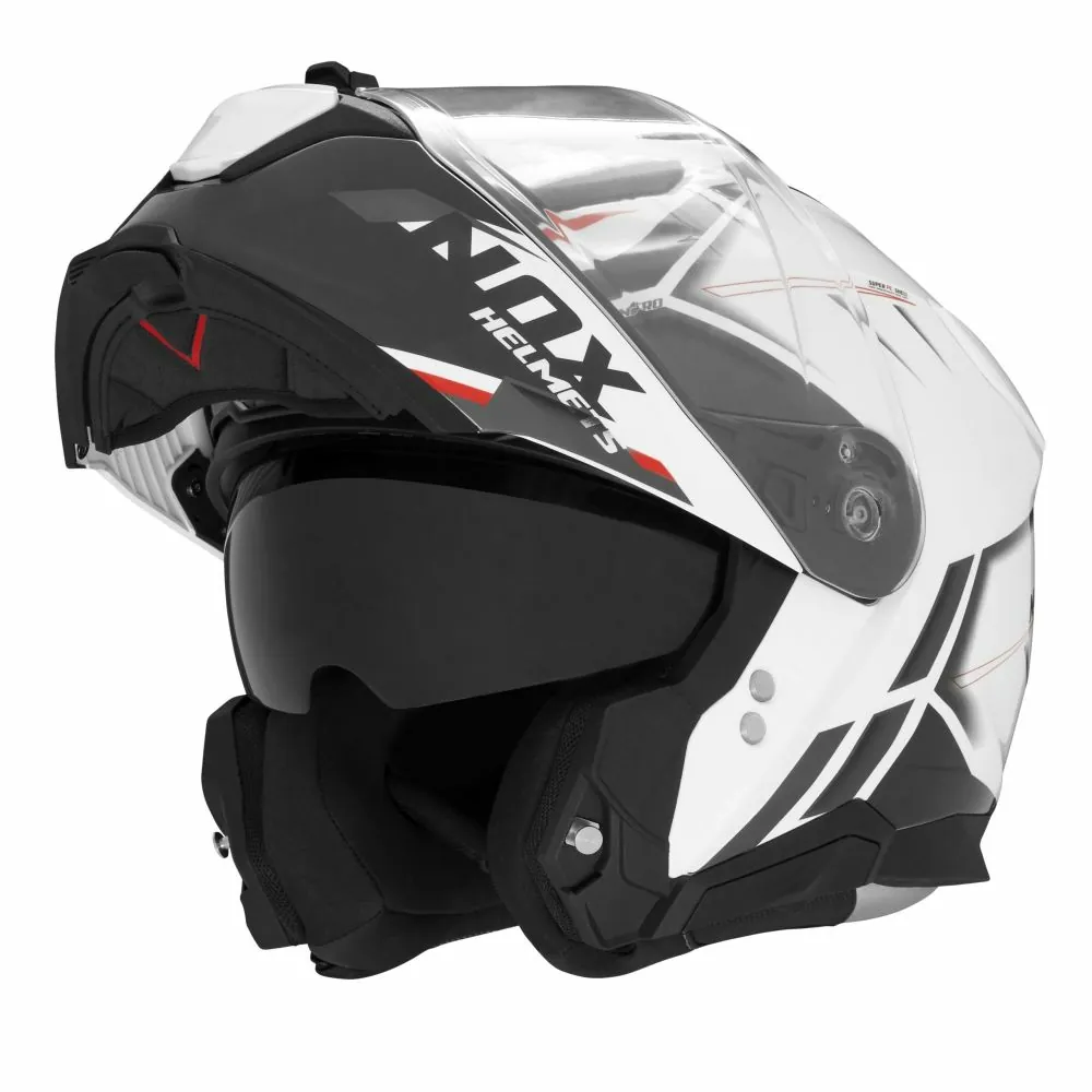 NOX modular helmet moto scooter N967 SYNCHRO White / Red