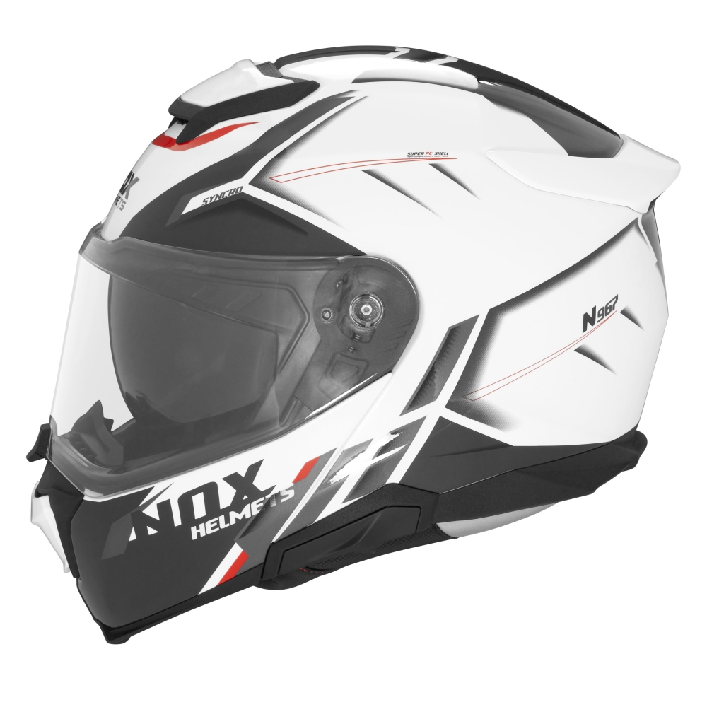 NOX modular helmet moto scooter N967 SYNCHRO White / Red