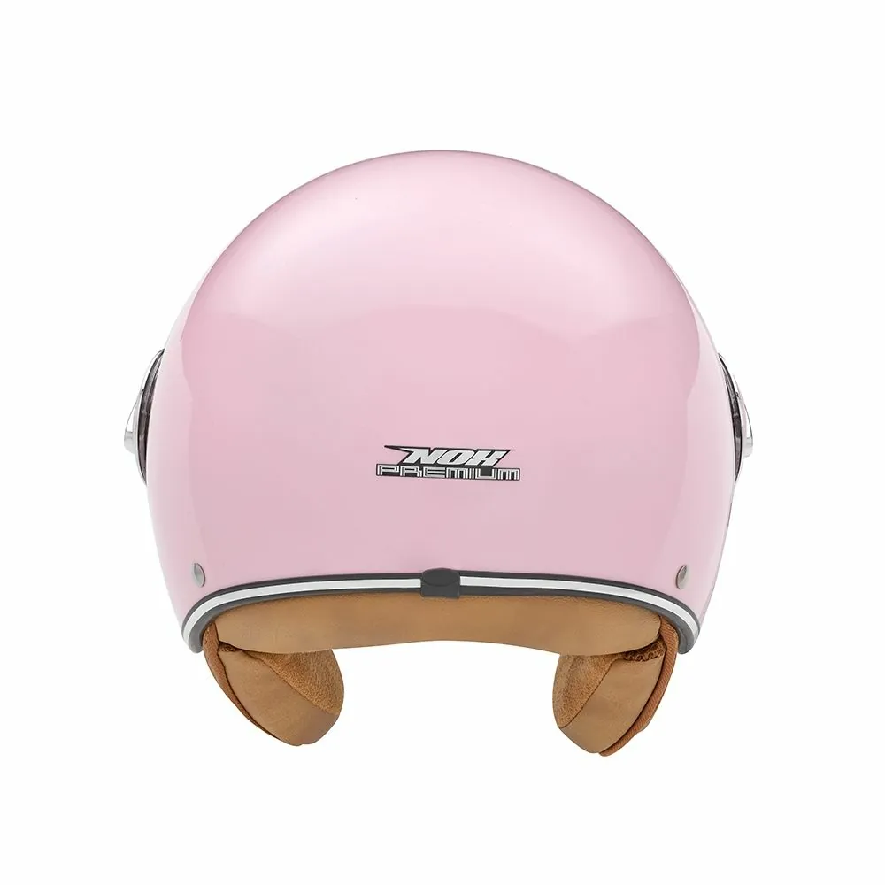 NOX casque jet vintage moto scooter IDOL rose brillant